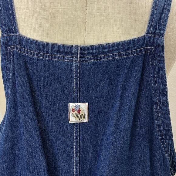 Disney Store Size XXL Denim Overall Dress Mickey Minnie Mouse Embroidered Retro - Picture 10 of 16